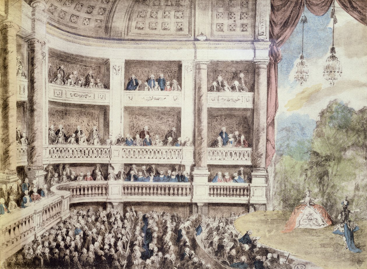 Operadaki sahne, c.1760 by Gabriel de Saint Aubin