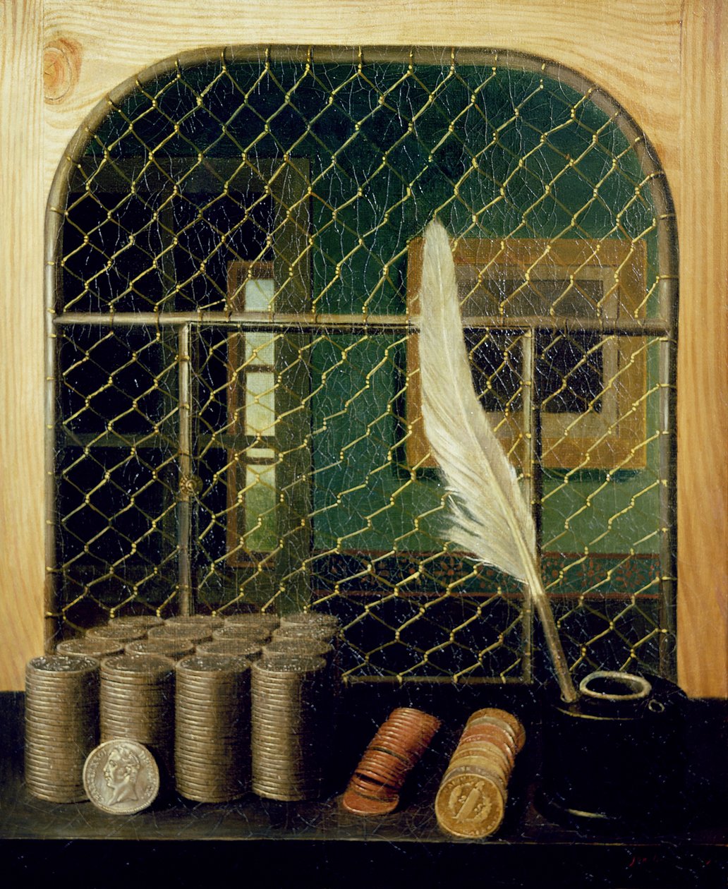 Madeni paralı kasiyer sayacı, 1829 by Gabriel Germain Joncherie