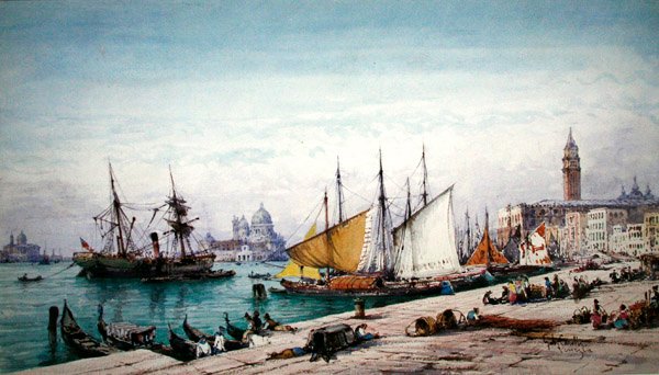 Venezia (kağıt üzerine sulu boya) by Gabriel Carelli
