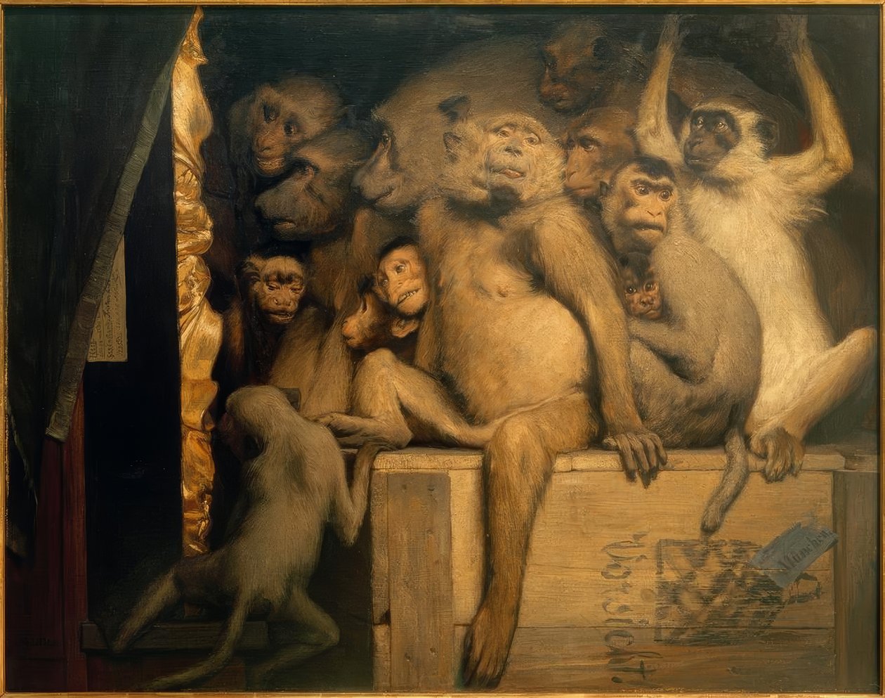 Sanat jürisi olarak maymunlar by Gabriel Cornelius Ritter von Max
