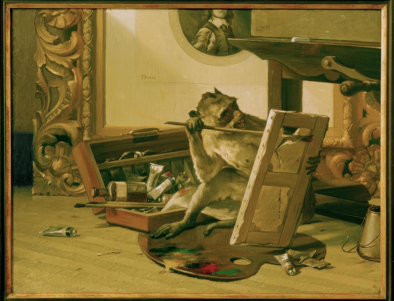 Eleştirmen, Gabriel von Max tarafından resim by Gabriel Cornelius Ritter von Max