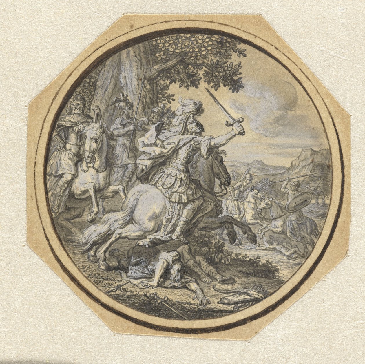 savaş sahnesi by Gabriel Francois Louis Debrie
