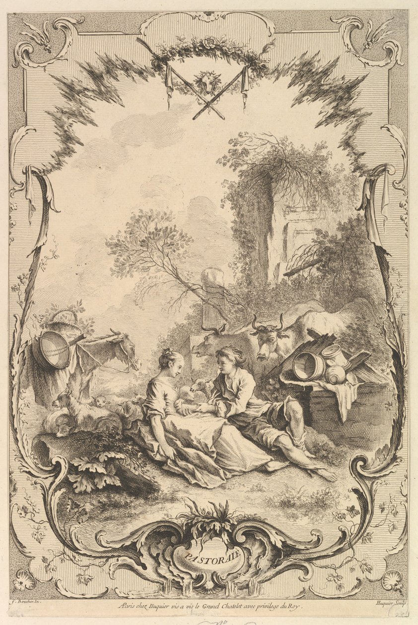 Pastorale, 18. yüzyıl. by Gabriel Huquier