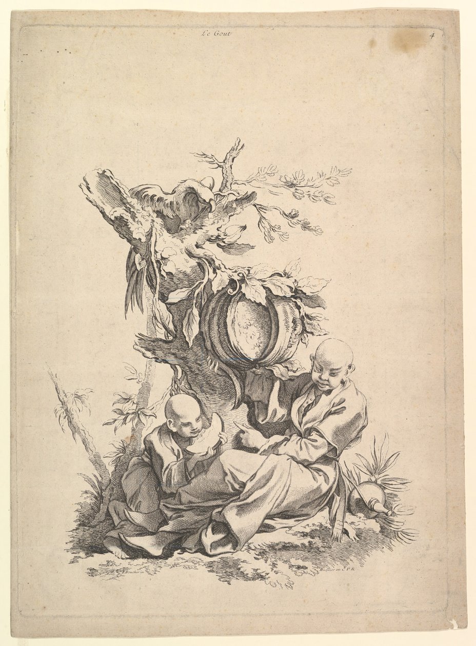 Lezzet, 18. yüzyıl. by Gabriel Huquier