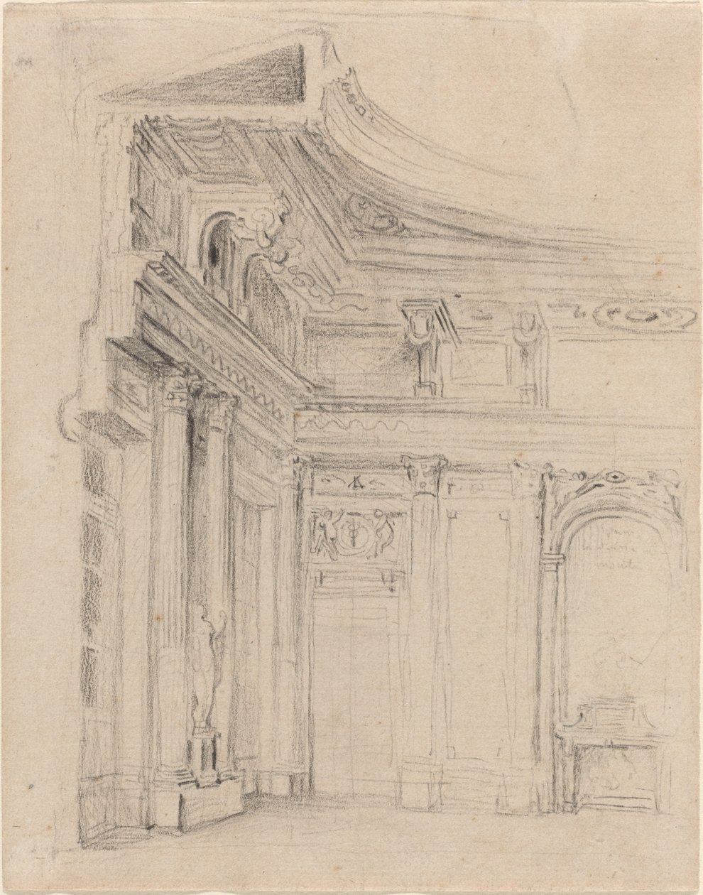 Çizim Odası Köşesi by Gabriel Jacques de Saint Aubin