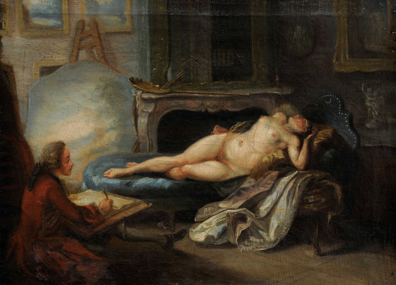 Özel Akademi, 1755. by Gabriel Jacques de Saint Aubin
