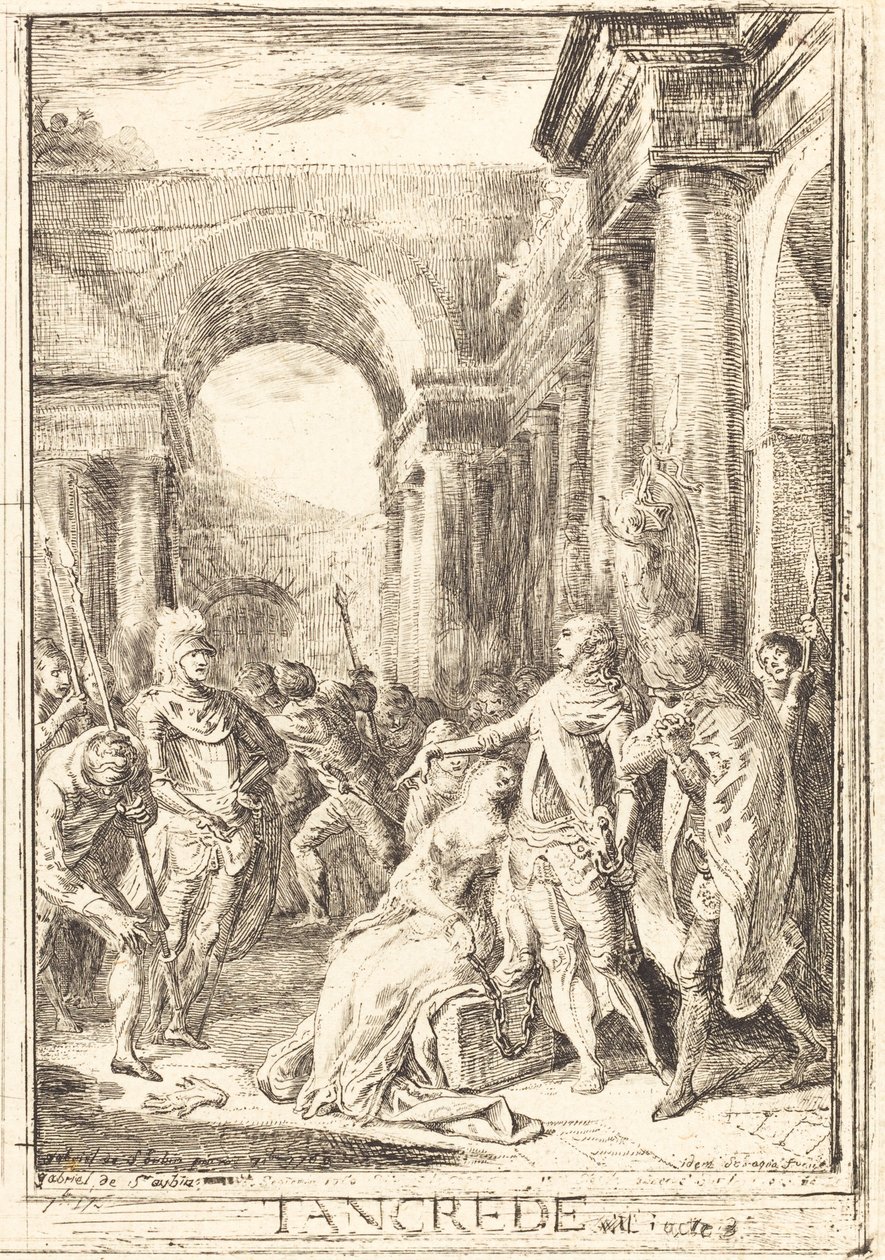Meydan Okuma [sağda] by Gabriel Jacques de Saint Aubin