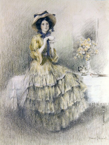 İkindi Çayı (kağıt üzerinde renkli tebeşirler) by Gabriel Nicolet