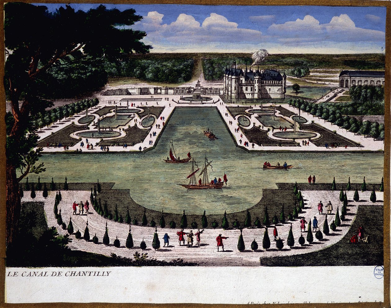 Chantilly malikanesinin Kanalı - Perelle tarafından gravür by Gabriel Perelle