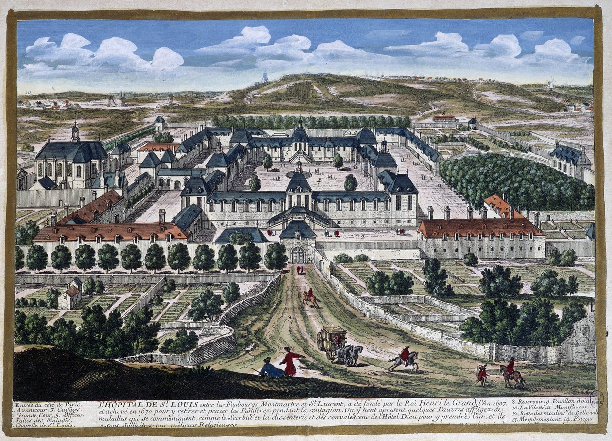 Büyük Kral Henry tarafından kurulan Saint Louis Hastanesi - Perelle tarafından by Gabriel Perelle