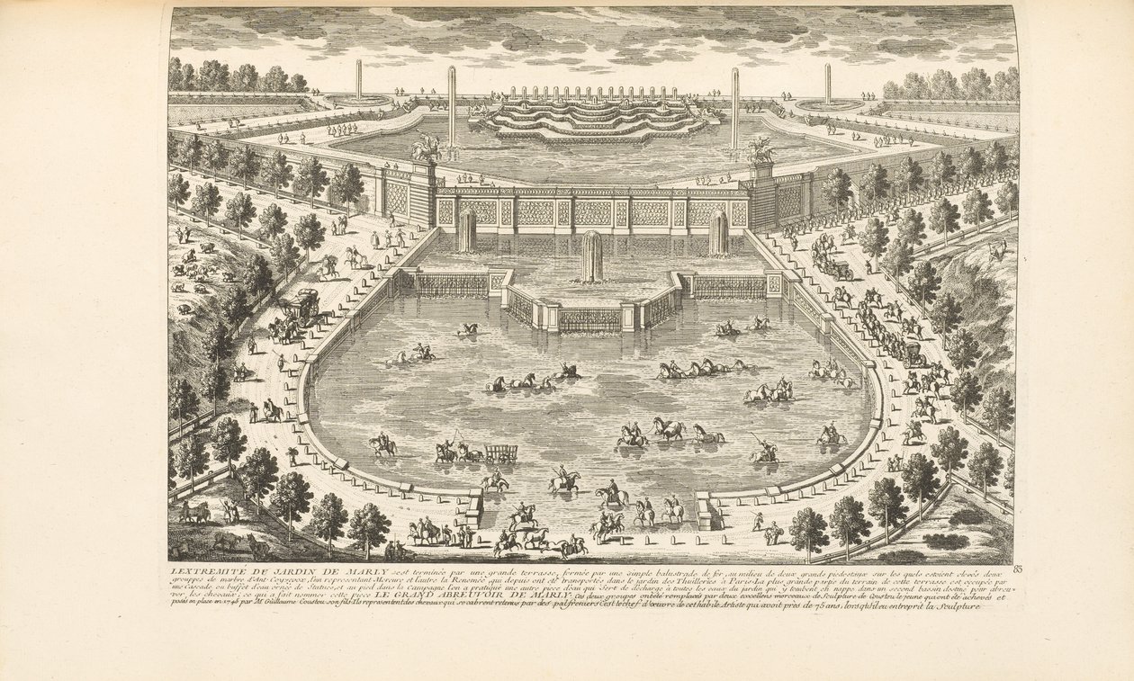 The Extremity of the Garden of Marly, Charles-Antoine Jombert