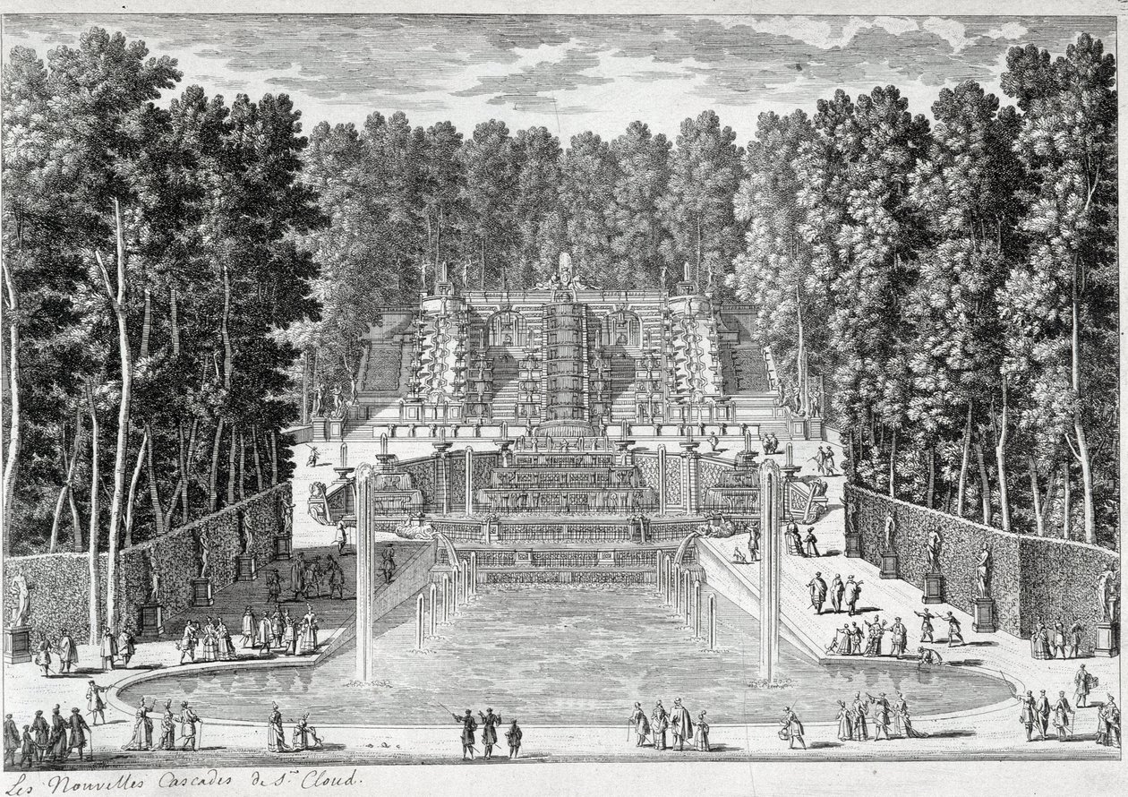 St Cloud bahçelerindeki yeni şelaleler (Bizimkilerden) - Perelle tarafından, 17. yüzyılın sonları by Gabriel Perelle