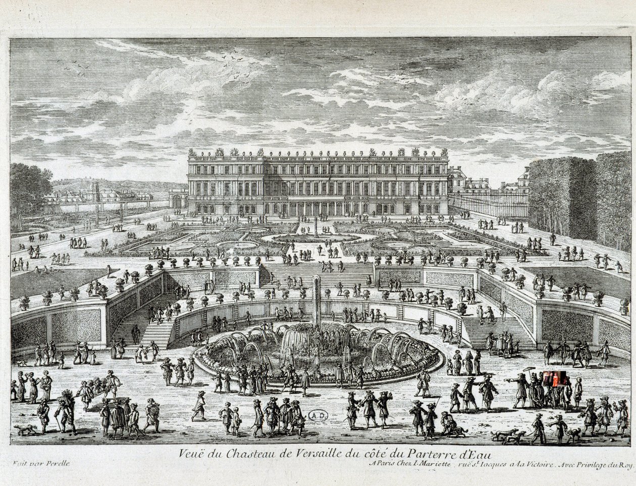 Su yatağının yanından Chateau de Versailles
