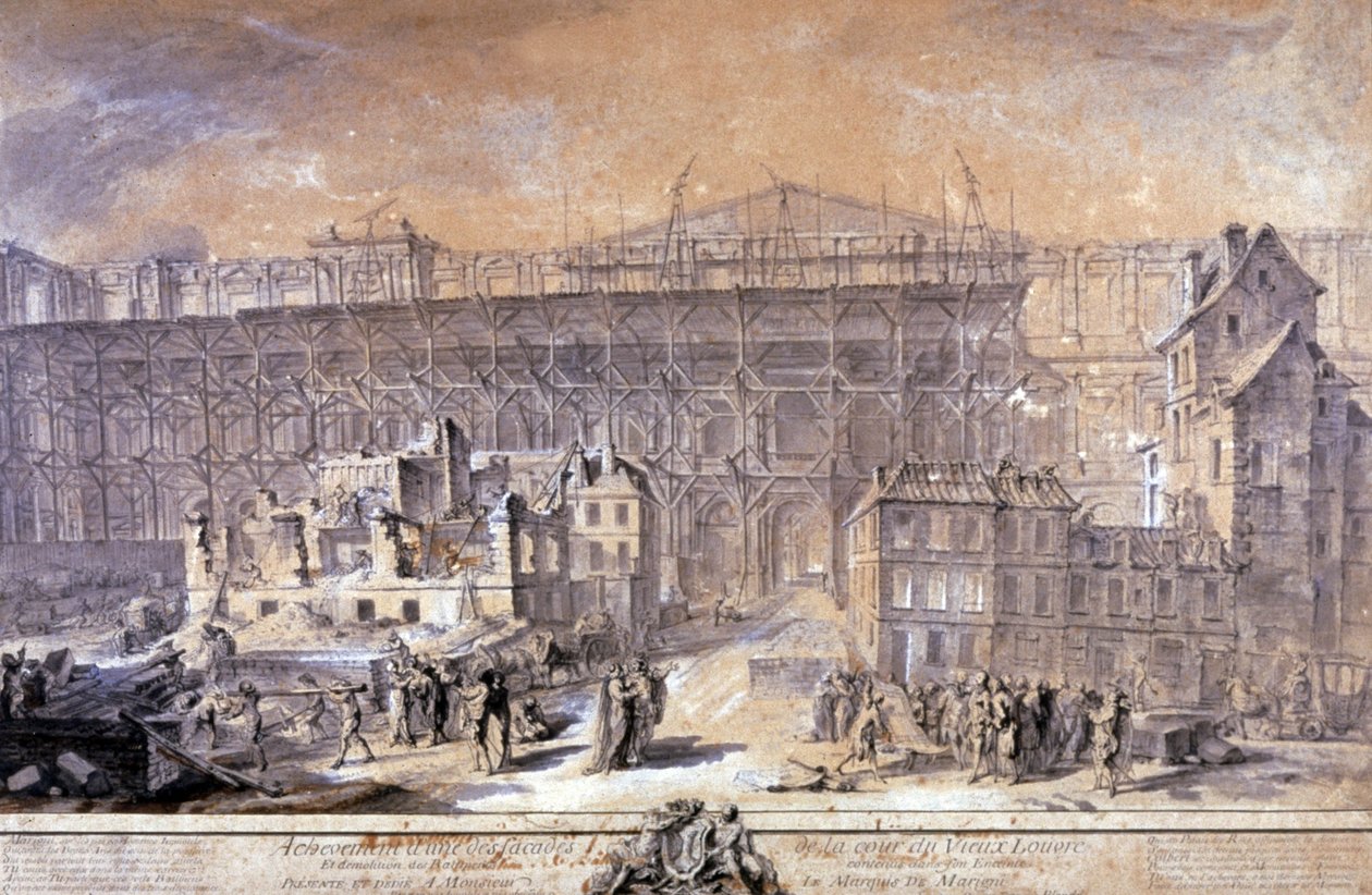 Louvre Binası, Paris by Gabriel de Saint Aubin
