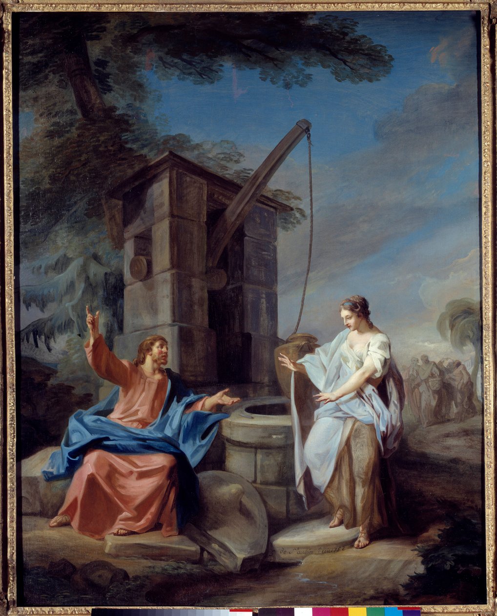 İsa ve Samiriyeli Tablosu Gabriel de Saint Aubin (1724-1780) 1752 Güneş. 1.35x1.06 m Rouen, Güzel Sanatlar Müzesi by Gabriel de Saint Aubin