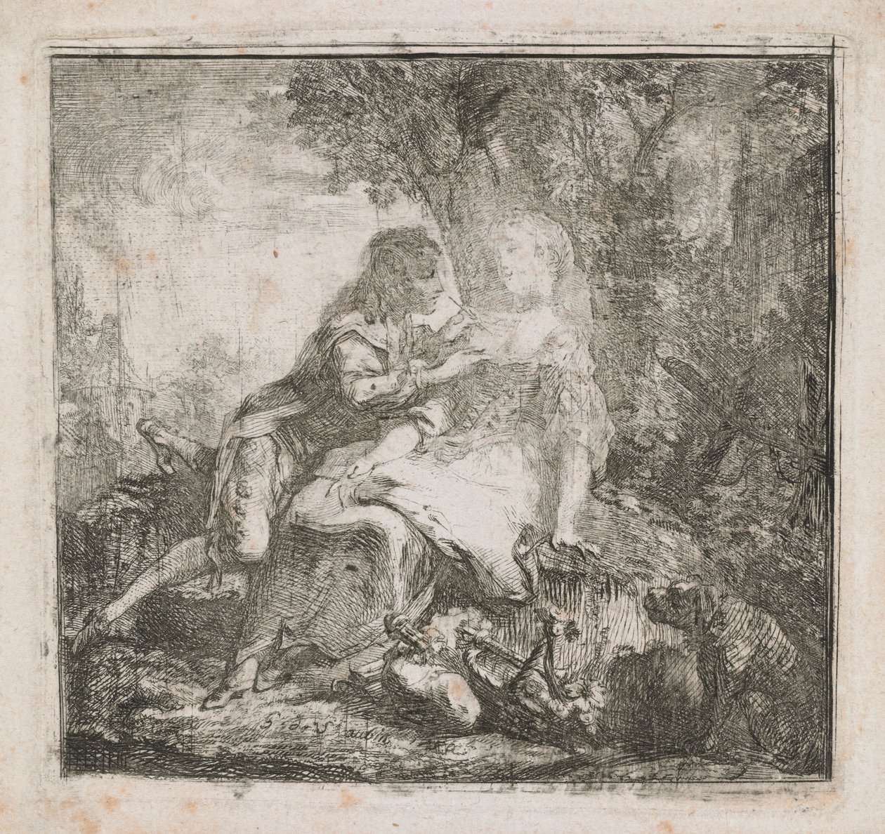 iki aşık by Gabriel de Saint Aubin