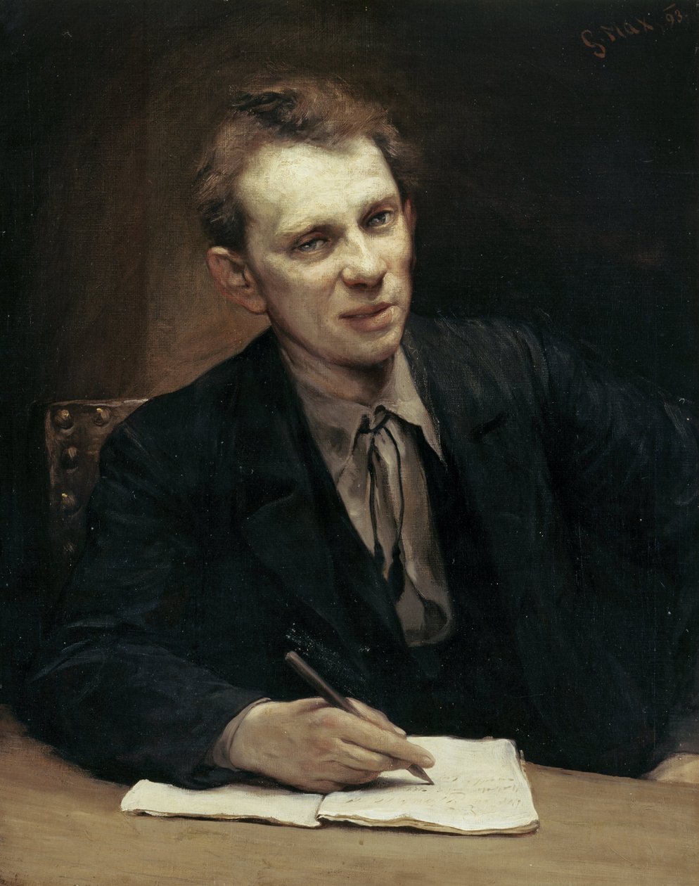 Mahkeme oyuncusu Alois Wohlmuth by Gabriel von Max