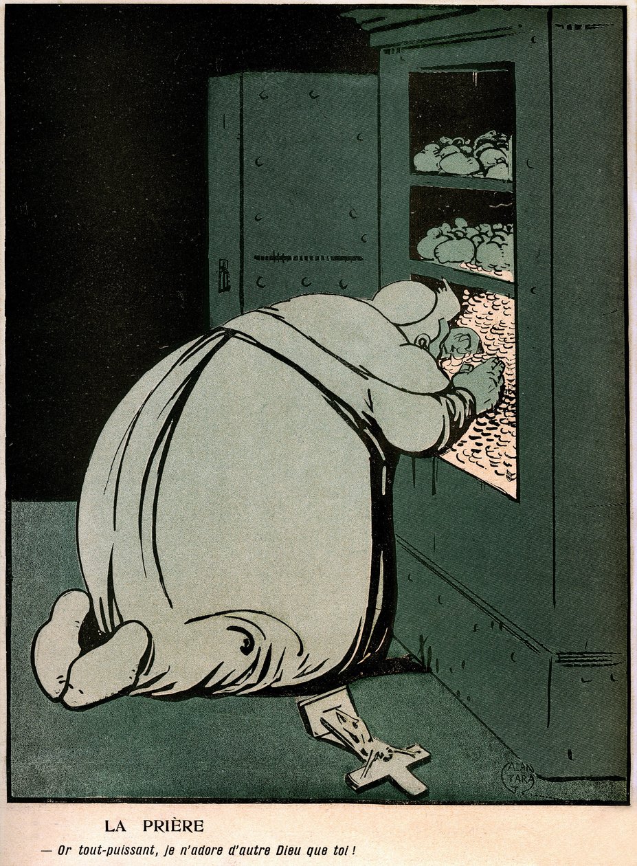 Fransız siyasi mizah günlüğü “” The butter plate”” özel Vatikan karikatüründe (n°242, 18 Kasım) by Gabriele (1865 1937) Galantara