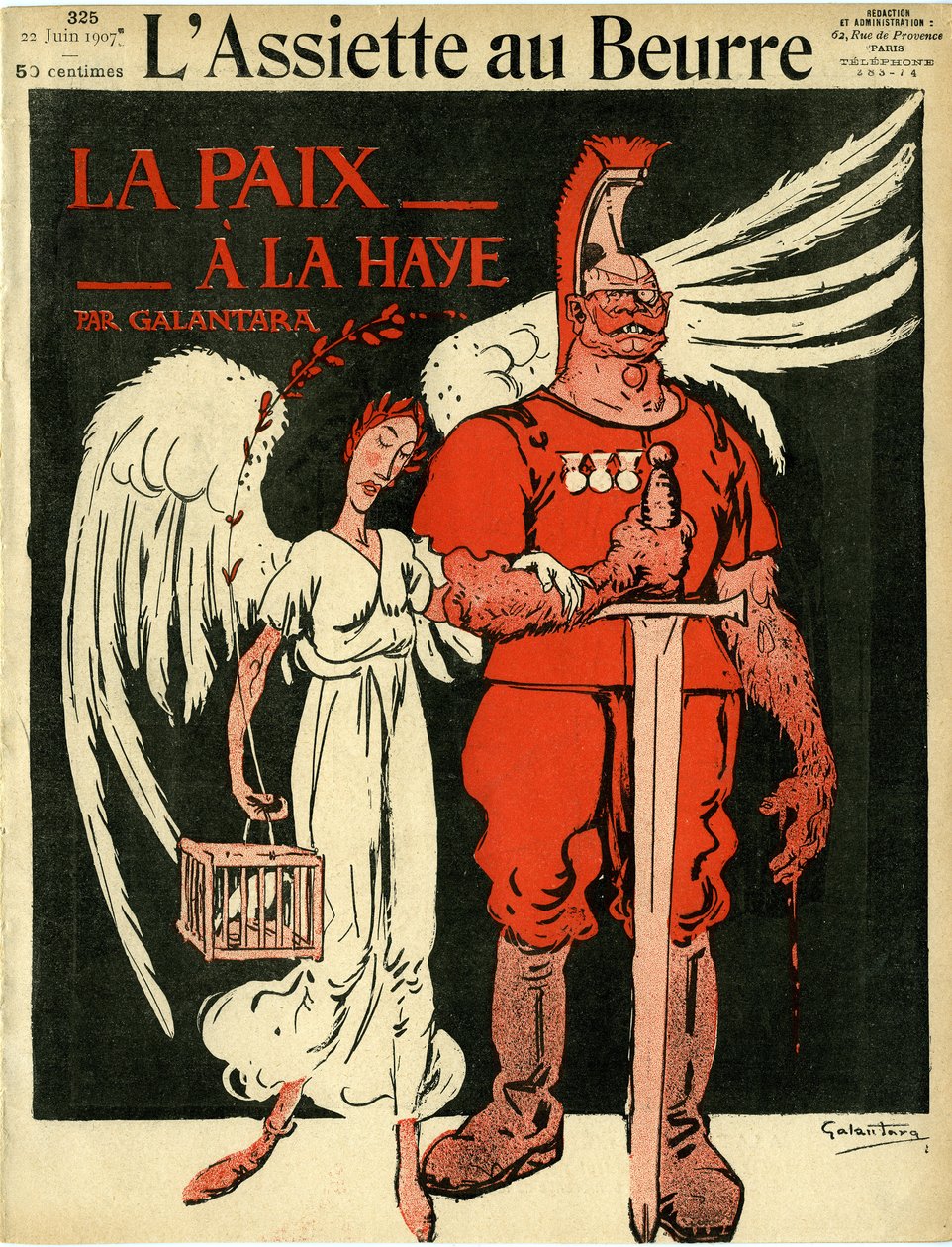 The Butter Plate'den savaş ve barış by Gabriele (1865 1937) Galantara