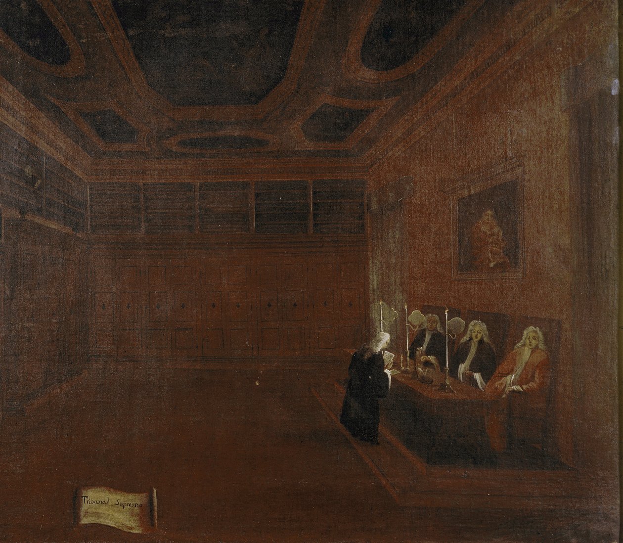 Kırklar Yüksek Mahkemesi veya Kırklar Konseyi, detay (Venedik, Karantina Yüksek Mahkemesi. Detay) - Tablo Gabriele Bella (yaklaşık 1730-1799). Venedik, Querini Stampalia Vakfı by Gabriele Bella