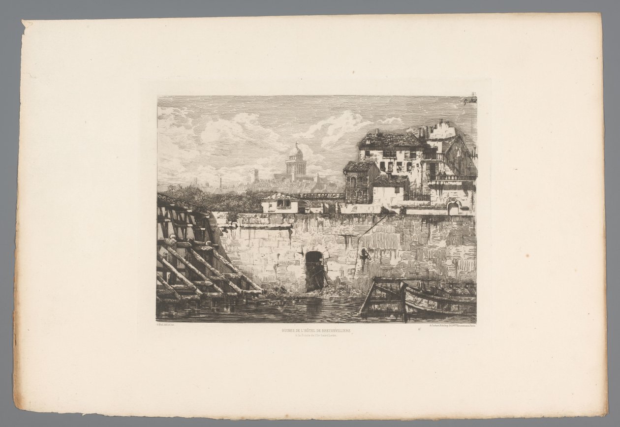 Hôtel de Bretonvilliers kalıntılarının görünümü Ruines de l