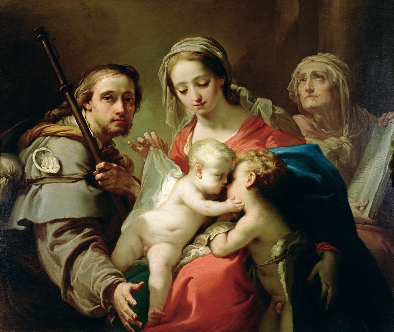 Aziz John, Anna ve Rocco ile Madonna ve Çocuk, c.1785 (ayrıntılar için bkz. 241258) by Gaetano Gandolfi