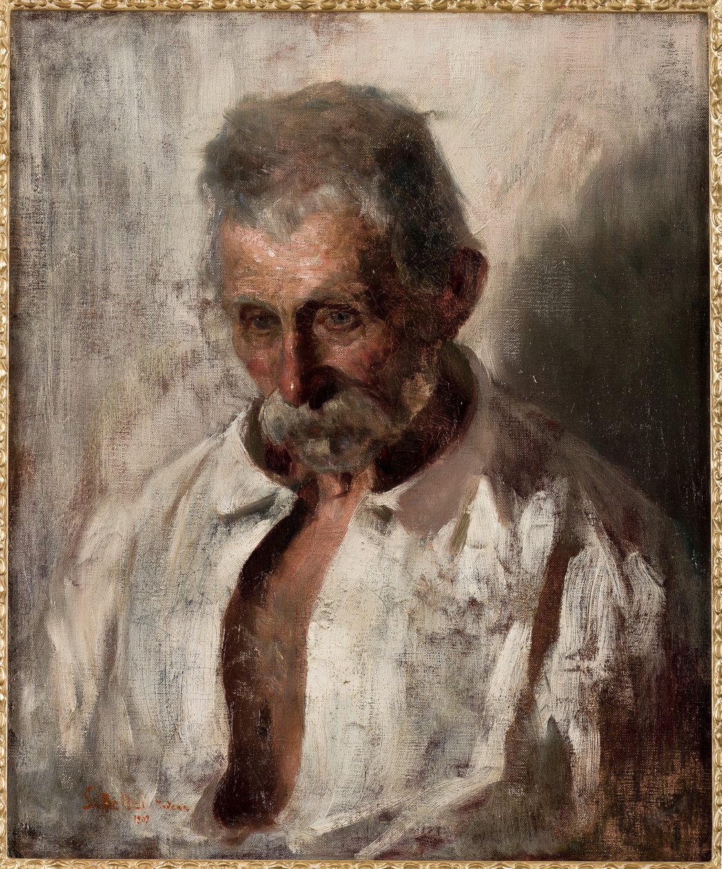 Yaşlı Bir Adamın Portresi by Gaetano Bellei