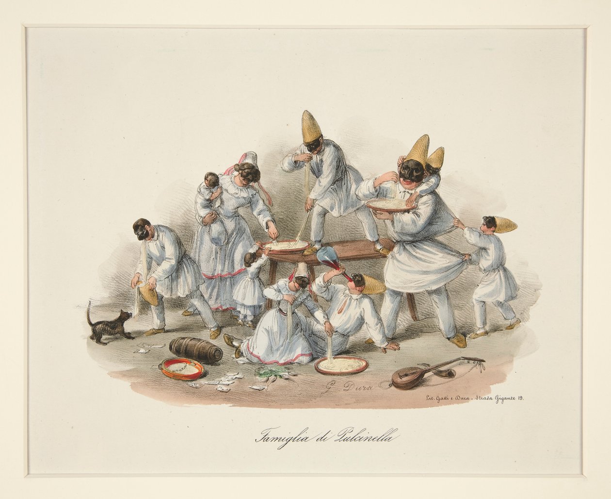 Pulcinella ailesi by Gaetano Dura