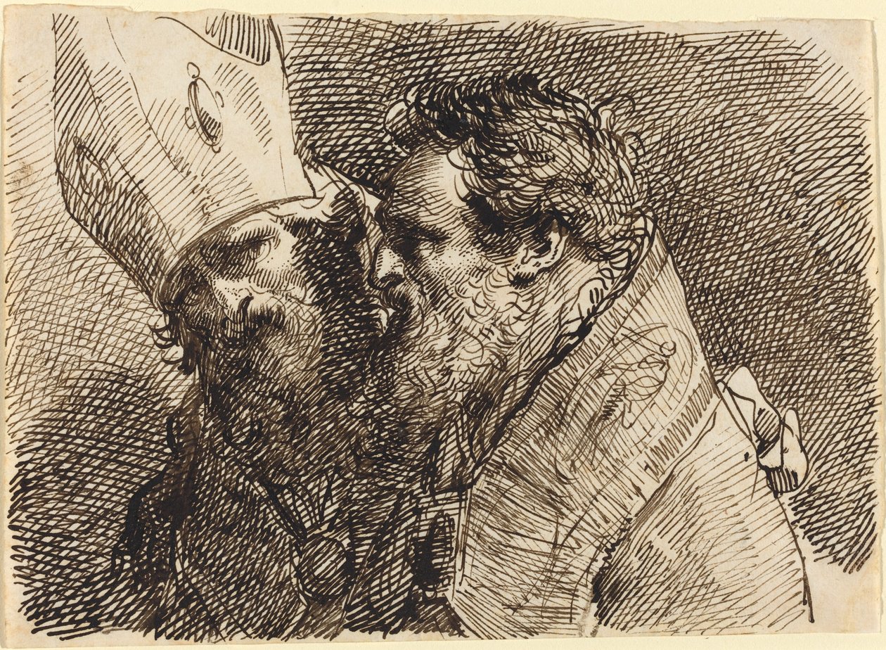 İki Piskoposun Başkanları by Gaetano Gandolfi