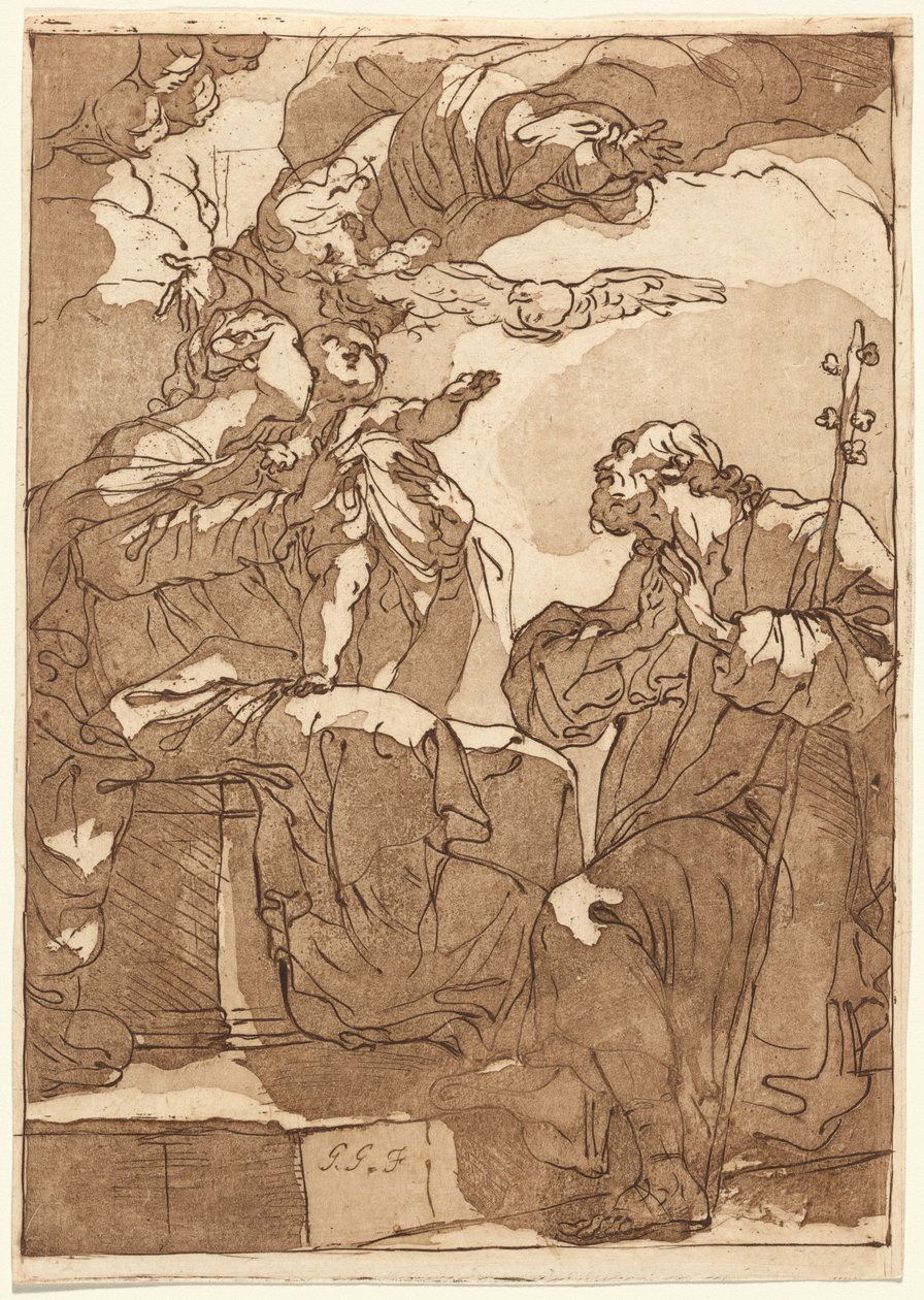 Baba Tanrı ile Kutsal Aile by Gaetano Gandolfi