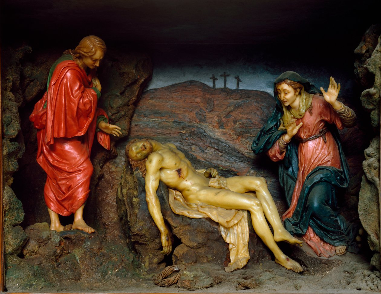 Gaetano Giulio Zumbo okulunun Mesih Heykel Grubunun ölümü üzerine ağıt. 17. yüzyılın sonu - 18. yüzyılın başı. Floransa, Museo Nazionale del Bargello by Gaetano Giulio Zumbo