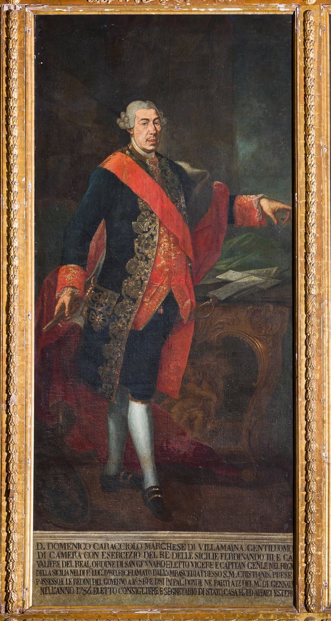 Viceroy Domenico Caracciolo (tuval üzerine yağlı boya) by Gaetano Mangano