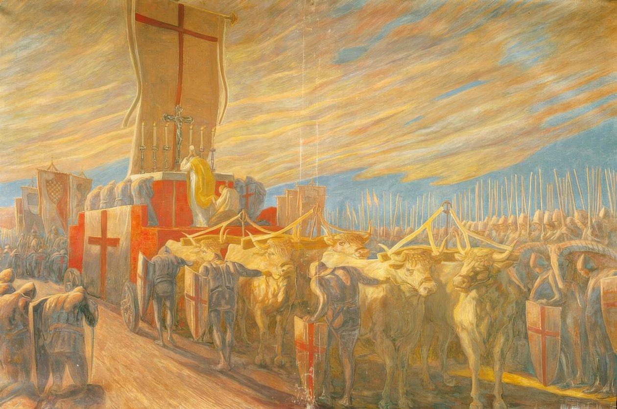 Legnano Savaşı: de savaştan önceki dua by Gaetano Previati