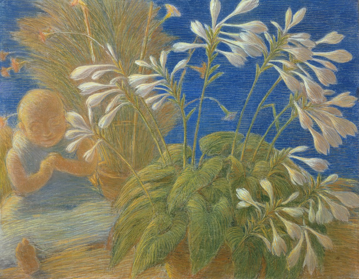 Japon Zambakları, 1906 by Gaetano Previati