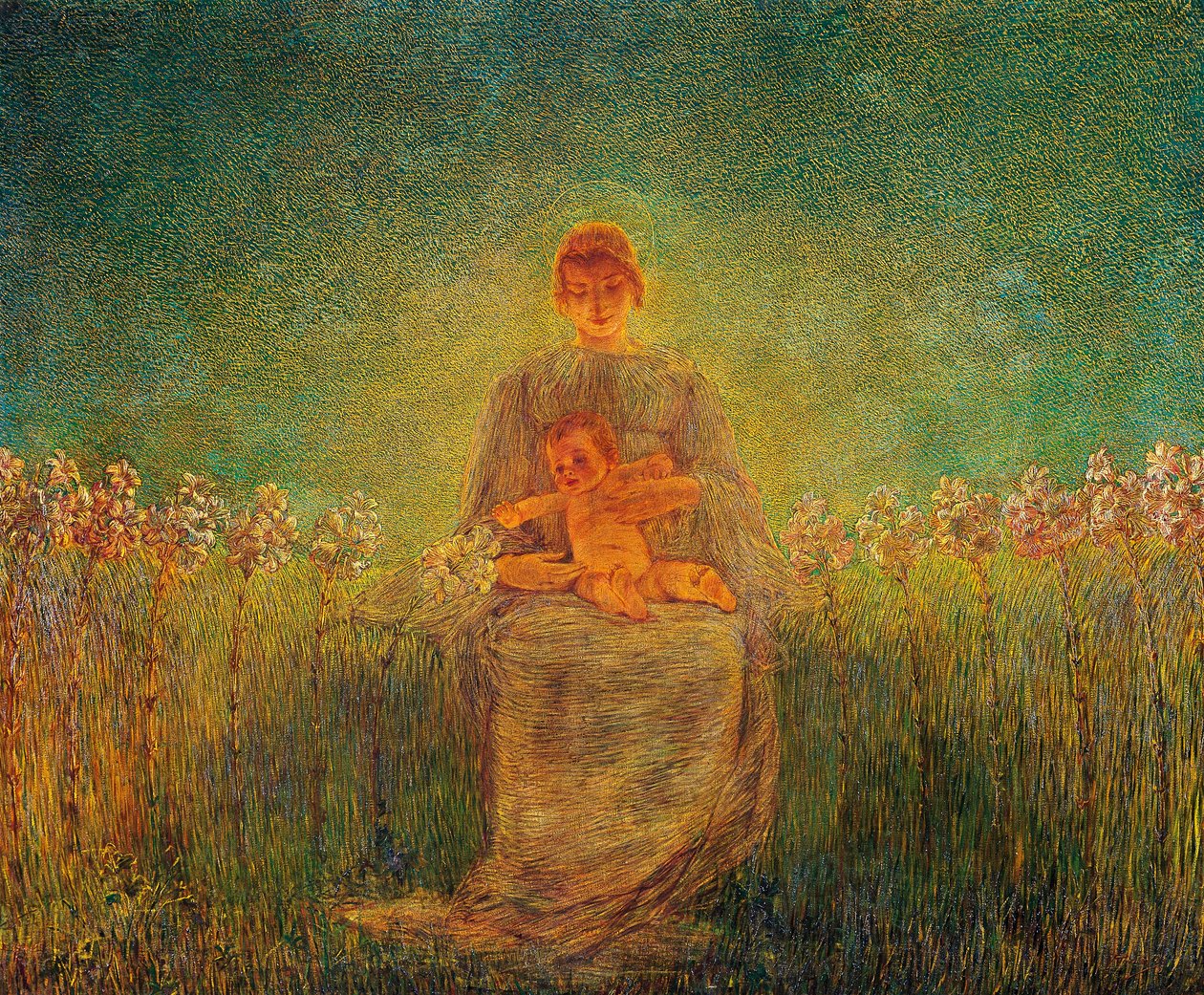Lilyum Madonna by Gaetano Previati