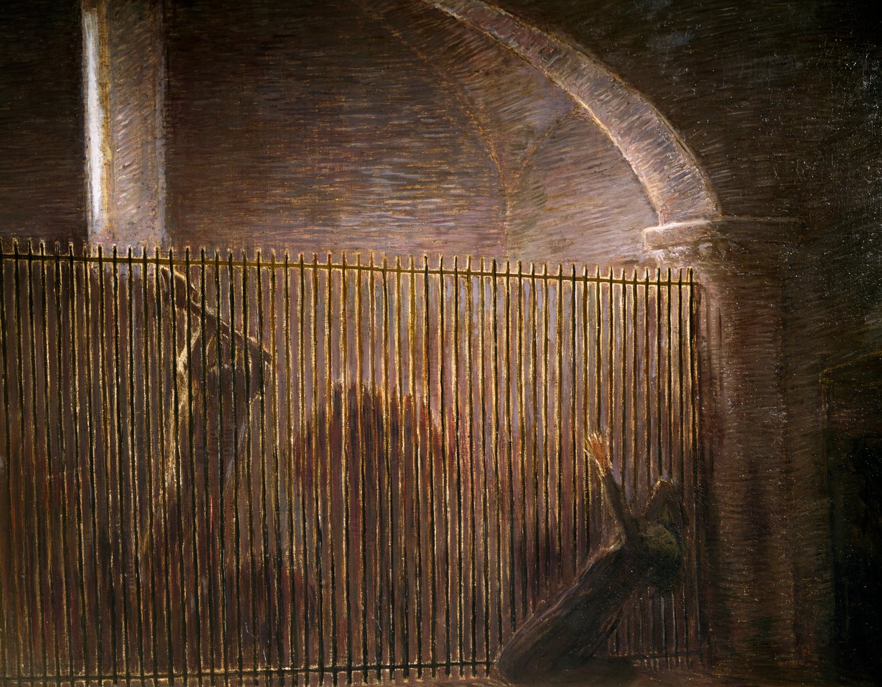Parisina, Gaetano Previati'nin (1852-1920) tablosu, Pietro Mascagni'nin (1863-1945) eşsesli operasının IV. perdesinin son sahnesi, tuval üzerine yağlı boya by Gaetano Previati