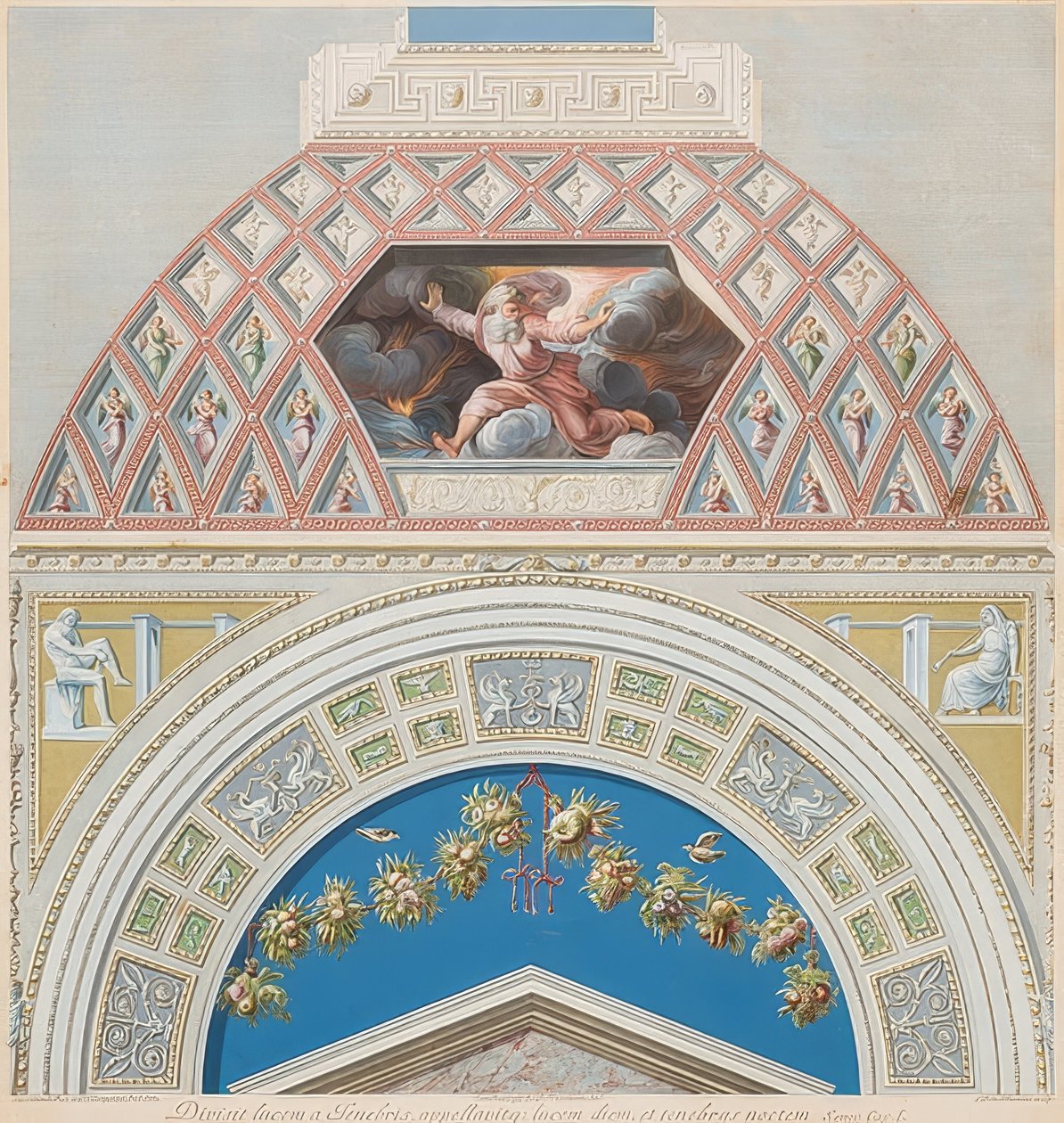 Lunette ve Tanrı ile tonoz, ışığı ve karanlığı ayırır. 1774? by Gaetano Savorelli