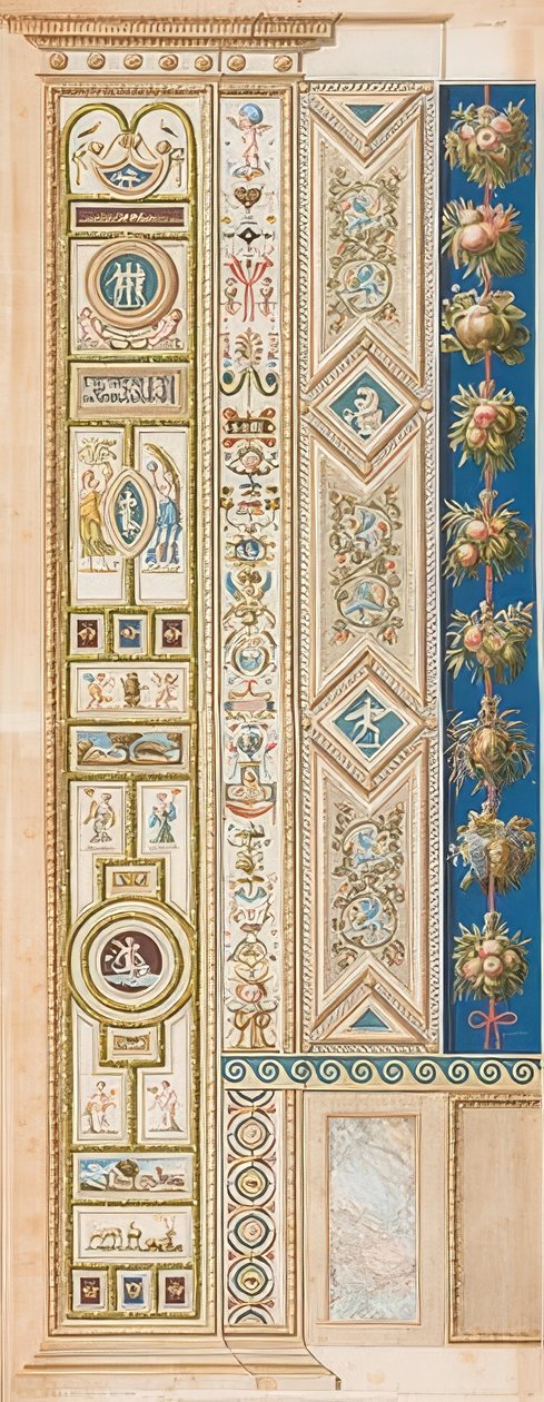 Pilaster Loggia III (çeşitli oyunlarla dekorasyon) by Gaetano Savorelli