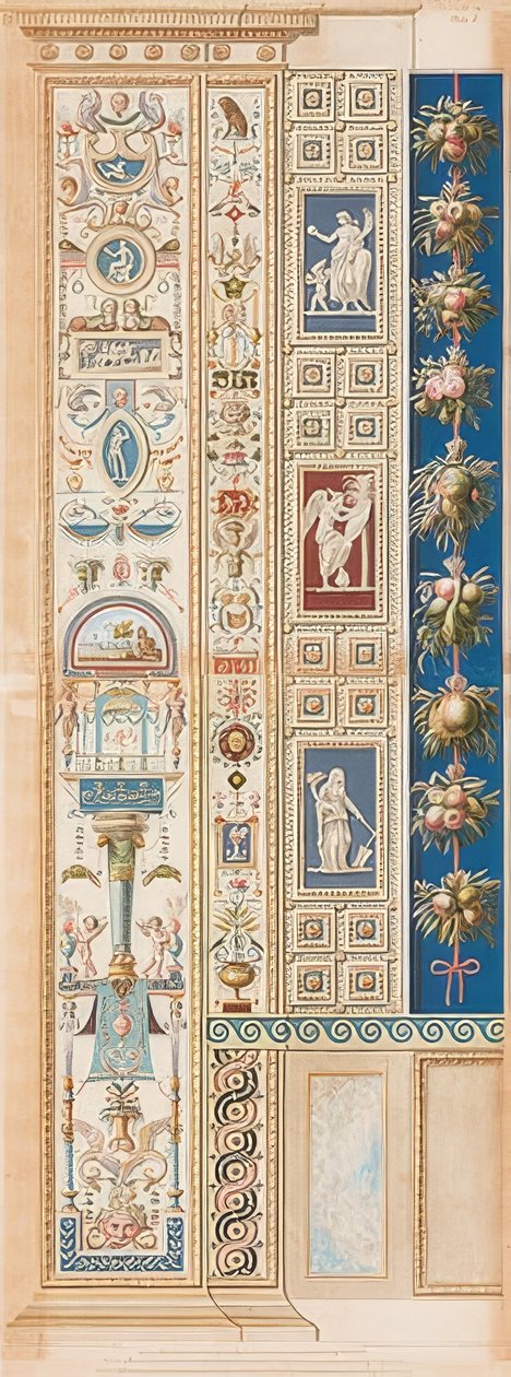 Pilaster Loggia I (maskeye dayanan süs) by Gaetano Savorelli