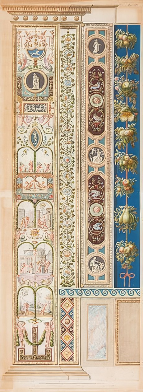 Pilaster Loggia VIII (çocuk gruplarıyla dekorasyon) by Gaetano Savorelli