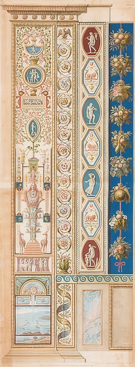 Pilaster Loggia VI (Efesli Diana ile dekorasyon) by Gaetano Savorelli