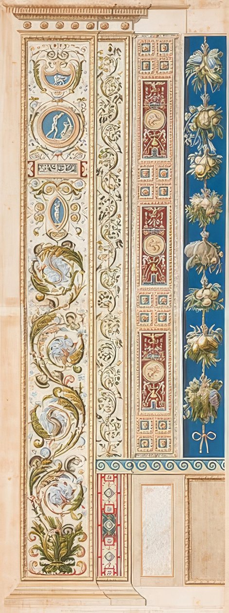 Pilaster Loggia V (güzel dallarla dekorasyon) by Gaetano Savorelli