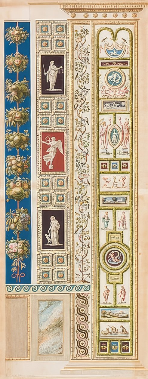 Pilaster Loggia XIII (manzaralar ve av parçaları ile dekorasyon) by Gaetano Savorelli