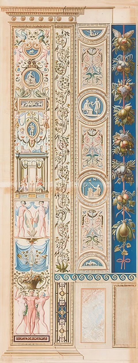 Pilaster Loggia X (bir grup tarafından taşınan dekorasyon) by Gaetano Savorelli
