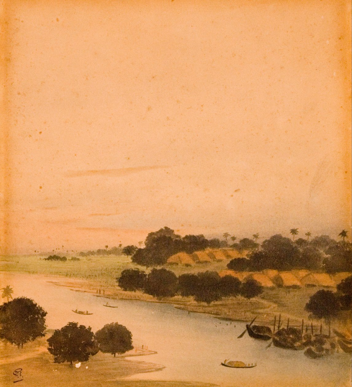 Nehir manzarası by Gaganendranath Tagore