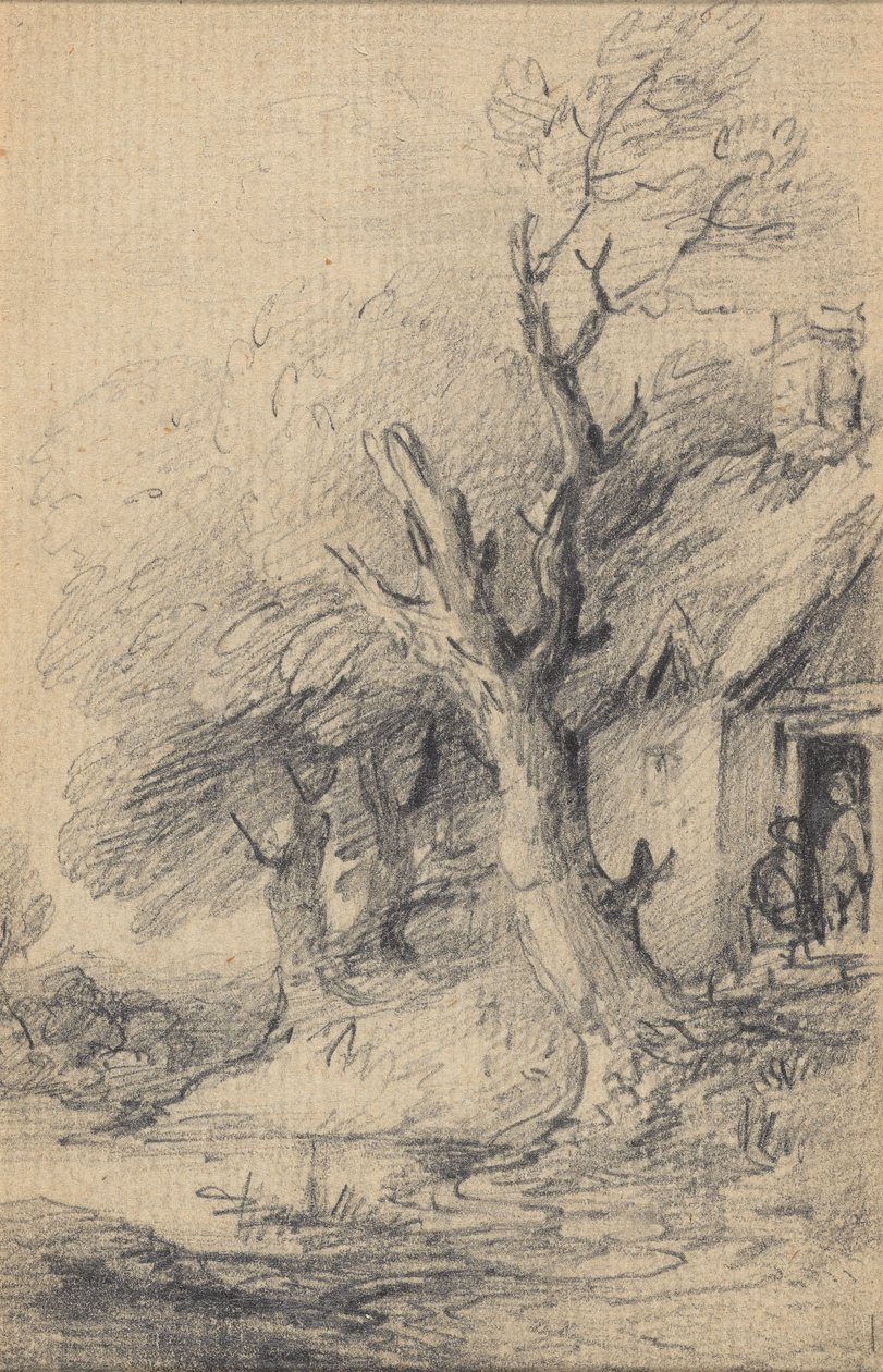 Kulübe ve ağaçlar by Gainsborough Dupont