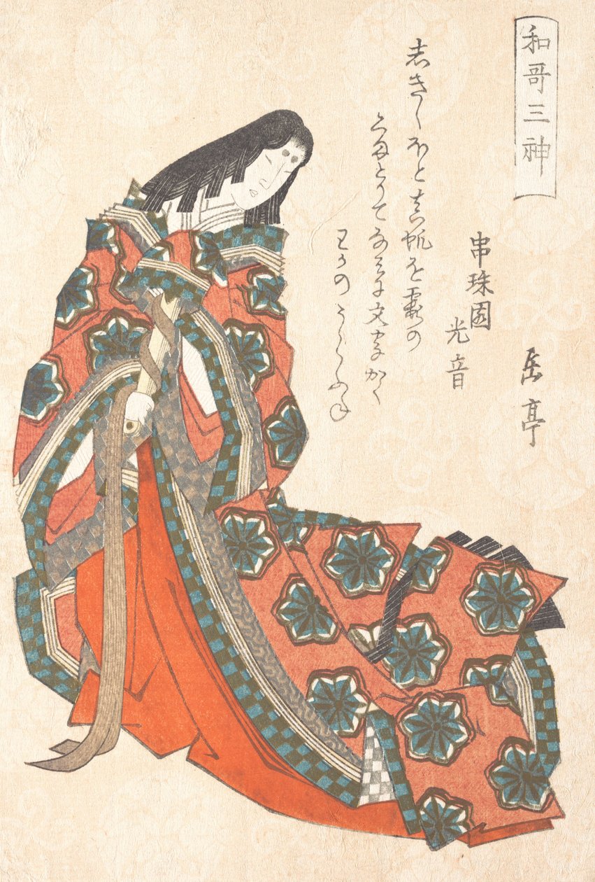 Sotoori-hime 5. yüzyılın başları, İlkbahardan Gelen Üç Şiir Tanrısından Biri Rai..., ca. 1820