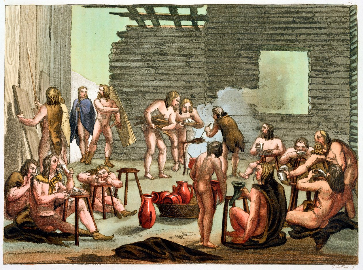 Eski Bir Kelt veya Galya Kampı, c.1800-18 by Gallo Gallina
