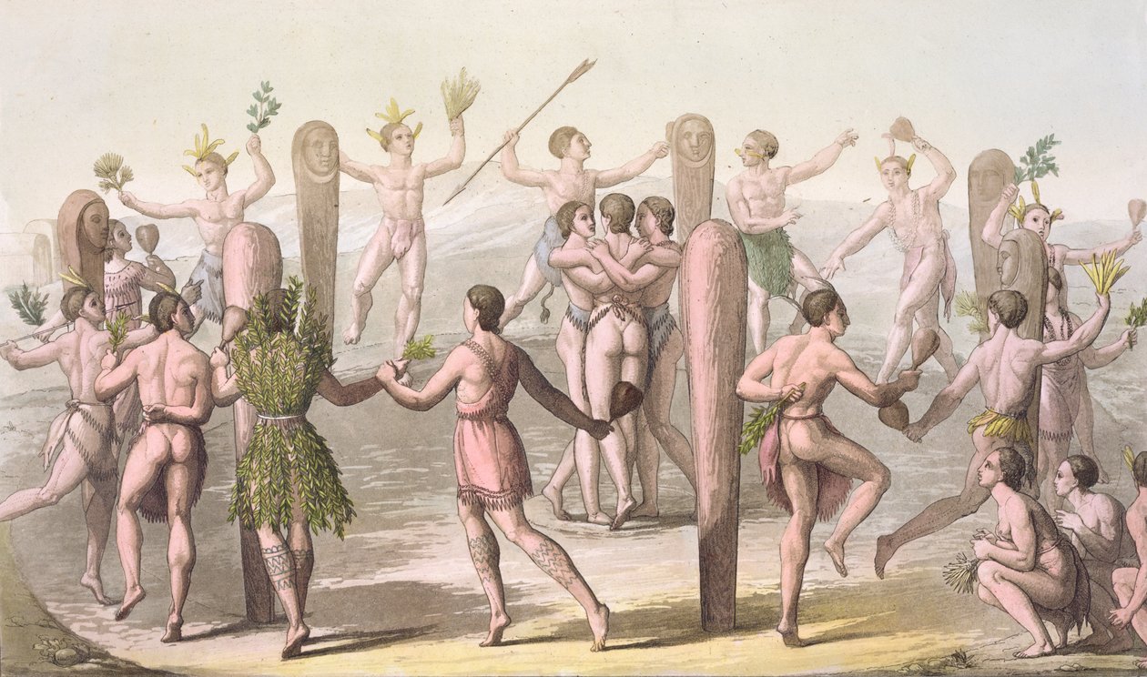 Virginia Yerlilerinin Dansları, 1820 dolayları by Gallo Gallina