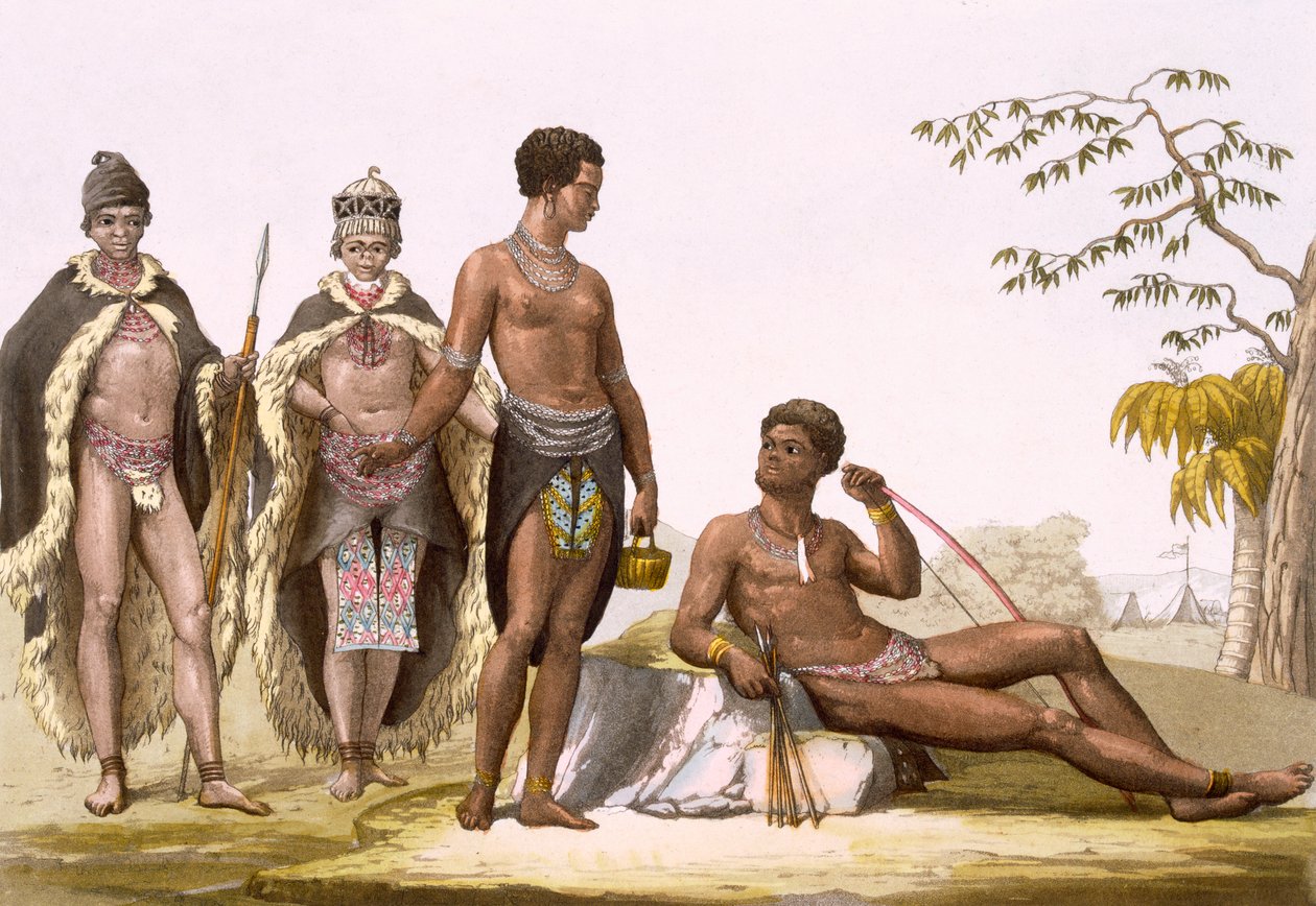 Cilt II Pl. 57 Pelerinli Gonqui Hottentots, 